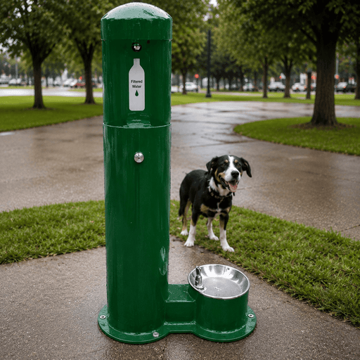 Willoughby CWBF-2-PET Outdoor Stainless Steel Water Bottle Filler With Pet Bowl– ADA Compliant – Vandal-Resistant - The Fountain Direct
