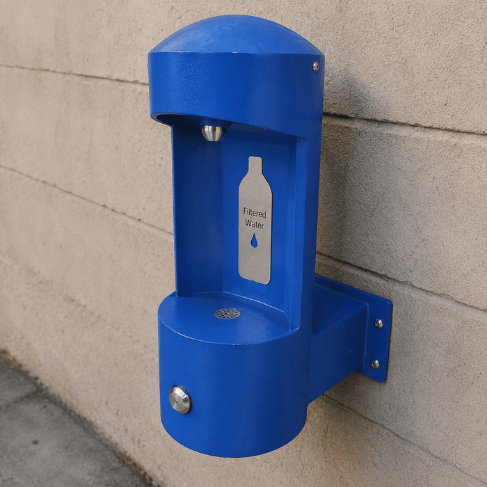 Willoughby CWBF-1WM Wall-Mounted Outdoor Water Bottle Filler – Stainless Steel Made in USA - The Fountain Direct