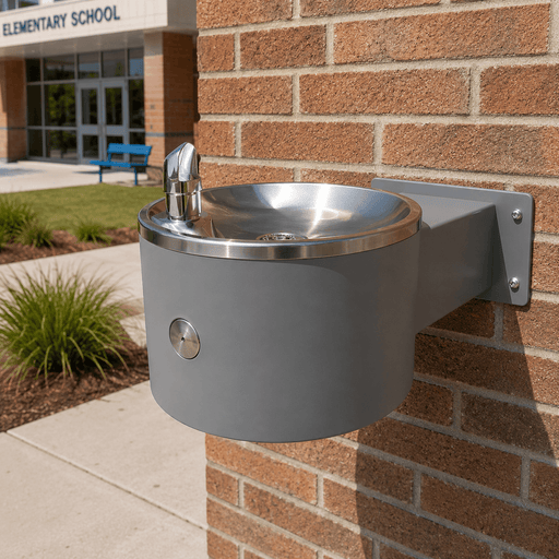 Willoughby WODF-1WM Stainless Steel  Wall-Mounted Outdoor Water Drinking Fountain - The Fountain Direct