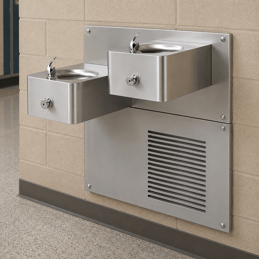 Stern-Williams BFR-6000  Dual Wall Mounted Refrigerated Drinking Fountain – Vandal-Resistant, Stainless Steel - The Fountain Direct