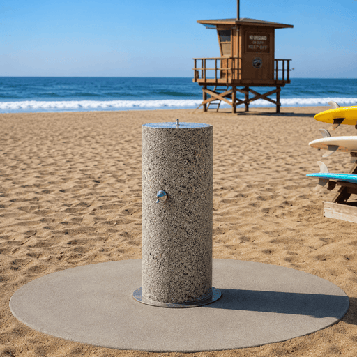 Stern-Williams RPS-6000-C – Exterior Concrete Vandal-Resistant Foot Shower - The Fountain Direct