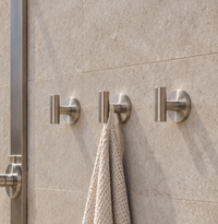 Set of 3 Stainless Steel Towel & Robe Hooks – Brushed Nickel 304 Stainless Steel