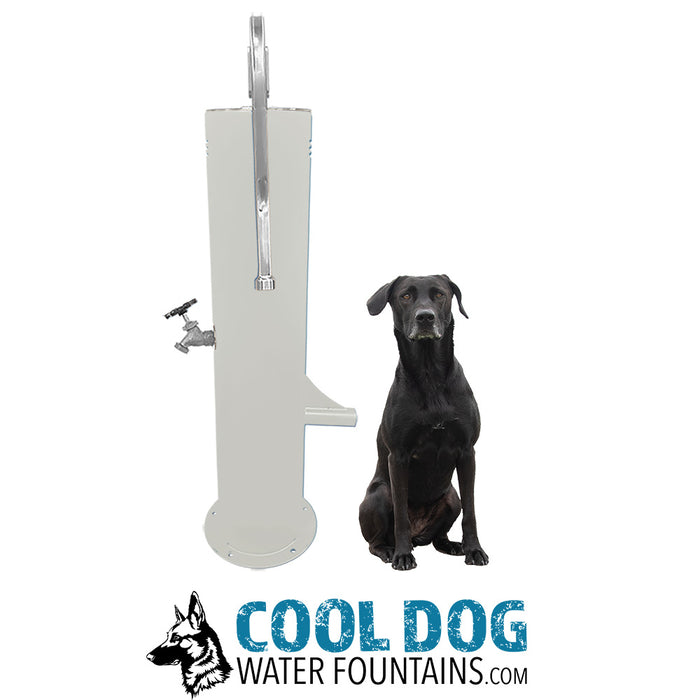 Cool Dog DL-1000-DD-DWC-SLV pet fountain with wash-down hose bib