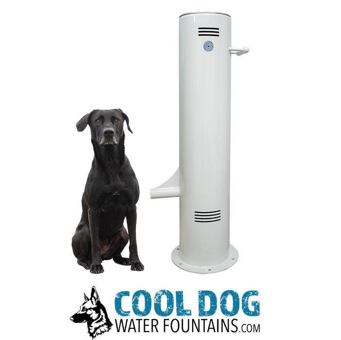 Cool Dog DL-1000-DD-PB-SLV push button dog water fountain