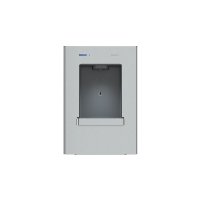 Sloan DRS100 bottle filler stainless steel front view
