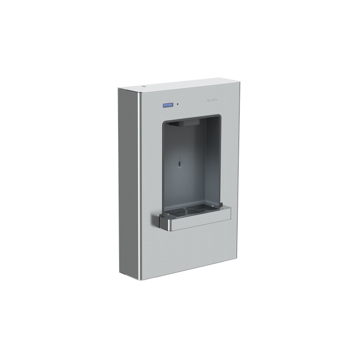 Sloan DRS100 DropSpot on-wall bottle filler in stainless steel