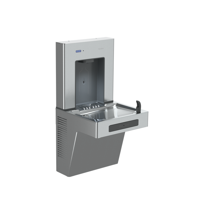 Sloan DRS110 DropSpot bottle filler with single-level cooler, stainless steel