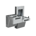 Sloan DRS120 bi-level bottle filler with cane apron, stainless steel