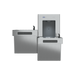 Sloan DRS120 bi-level bottle filler front view, stainless steel