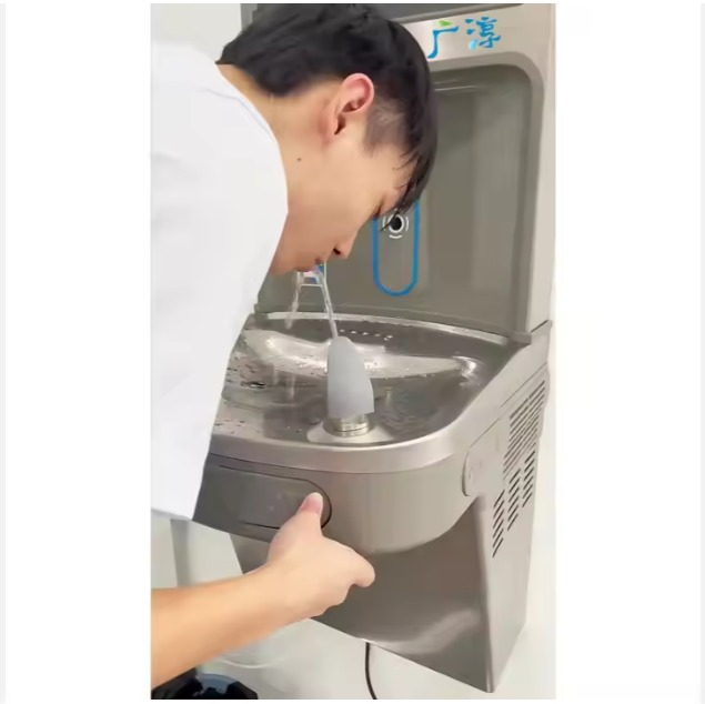 Filtered Bottle Filling Station with Integrated Cold Water Fountain and Vandal-Resistant Design