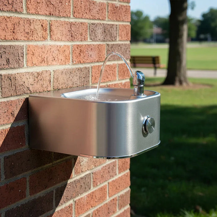 Elkay EDFP210FPK Freeze-Resistant Outdoor Wall-Mounted Drinking Fountain - The Fountain Direct 
