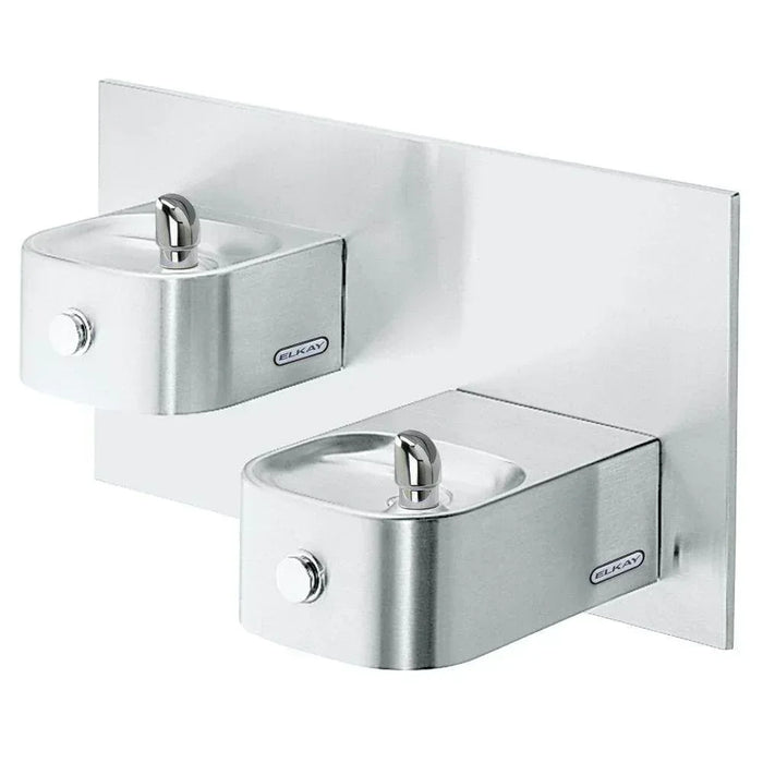 Elkay EDFP217FPK Stainless Steel Soft Sides Bi-Level Drinking Fountain – Freeze-resistant - The Fountain Direct