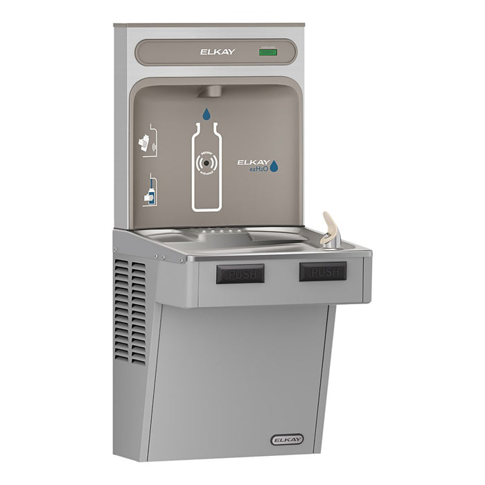 Elkay EMABF8WSLK ezH2O® Bottle Filling Station with ADA Cooler – Mechanically Activated, Non-Filtered, Refrigerated, Light Gray