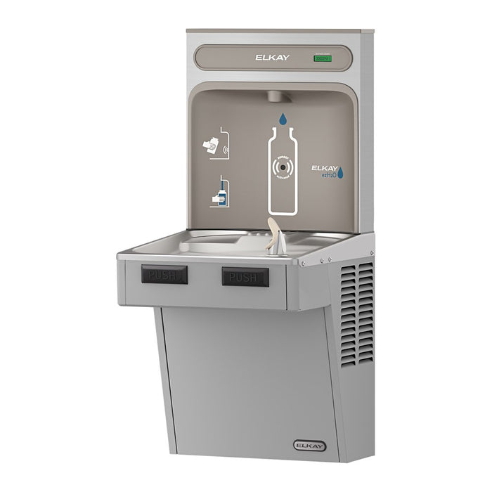 Elkay EMABF8WSLK ezH2O® Bottle Filling Station with ADA Cooler – Mechanically Activated, Non-Filtered, Refrigerated, Light Gray