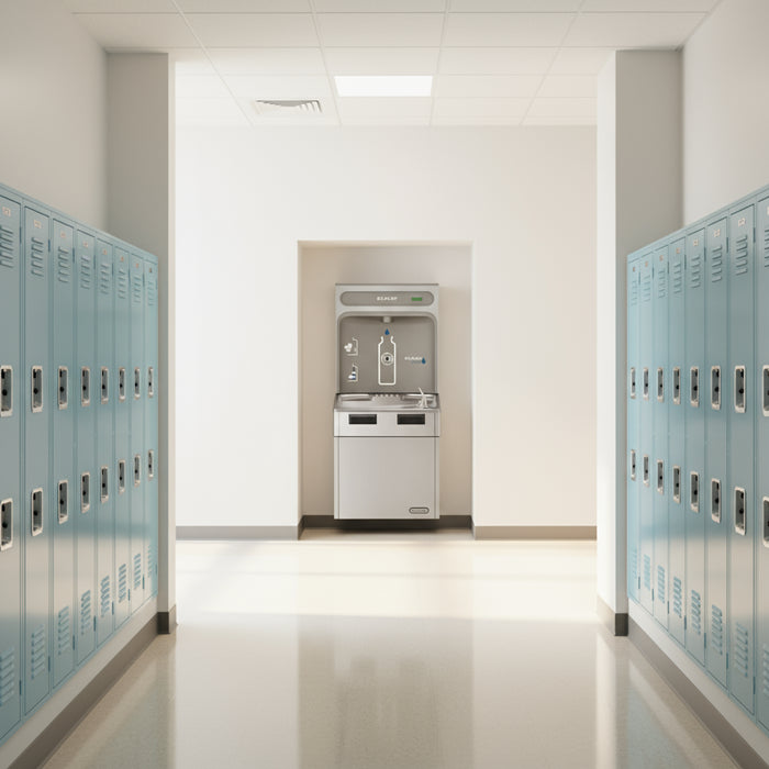 Elkay VRCGRN8WSK Bottle Filling Station & Single Vandal-Resistant ADA Cooler – High Efficiency - The Fountain Direct 