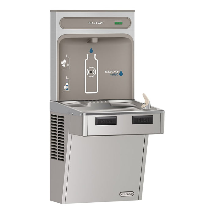 Elkay EMABFDWSSK ezH2O® Bottle Filling Station with Single ADA Cooler, Non-Filtered, Non-Refrigerated, Mechanically Activated, Stainless Steel