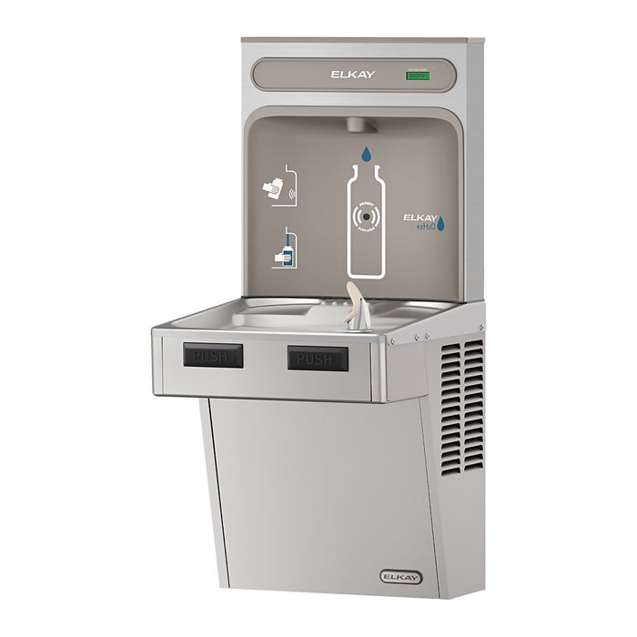 Elkay EMABFDWSSK ezH2O® Bottle Filling Station with Single ADA Cooler, Non-Filtered, Non-Refrigerated, Mechanically Activated, Stainless Steel