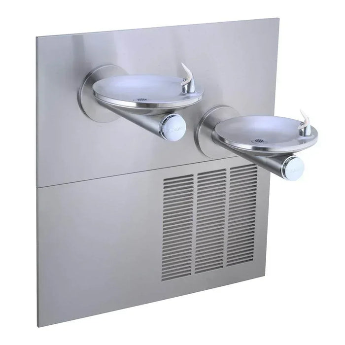 Elkay ERPBM28K Stainless Steel SwirlFlo Bi-Level ADA Drinking Fountain with Mounting Frame – Refrigerated - The Fountain Direct