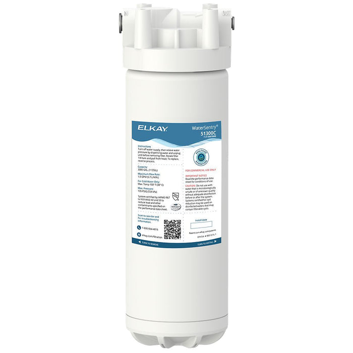 Elkay EWF3000 – WaterSentry® Plus Filter Kit, 3000-gallon capacity, For use with Filterless units