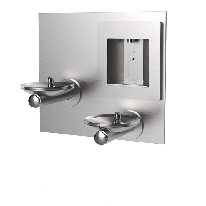 Elkay EZLSSN-EDFPBMV117K ezH2O® Bottle Filling Station with Bi-Level Integral SwirlFlo® Fountain, Non-Filtered, Non-Refrigerated, Stainless Steel