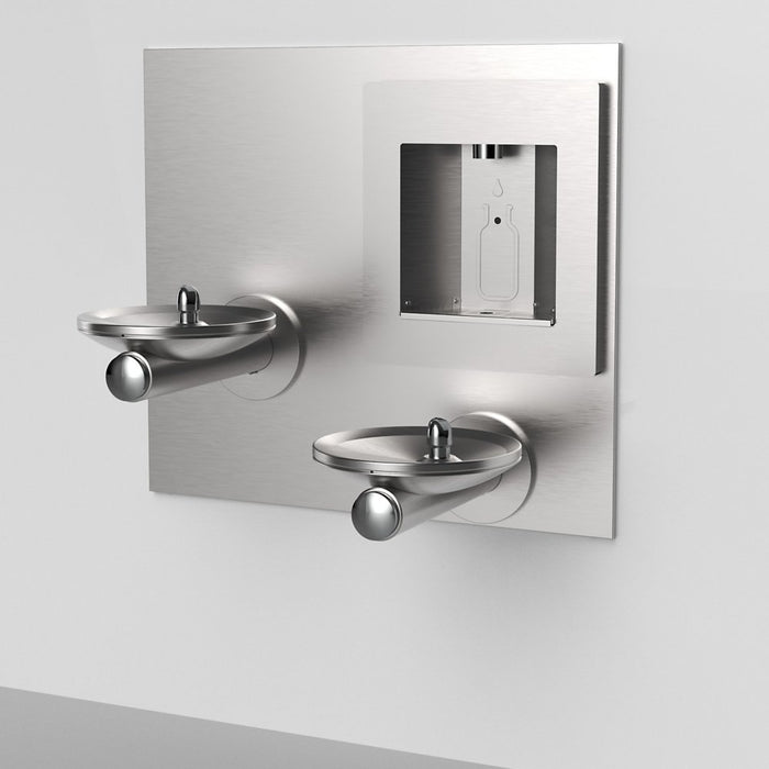 Elkay EZLSSN-EDFPBMV117K ezH2O® Bottle Filling Station with Bi-Level Integral SwirlFlo® Fountain, Non-Filtered, Non-Refrigerated, Stainless Steel