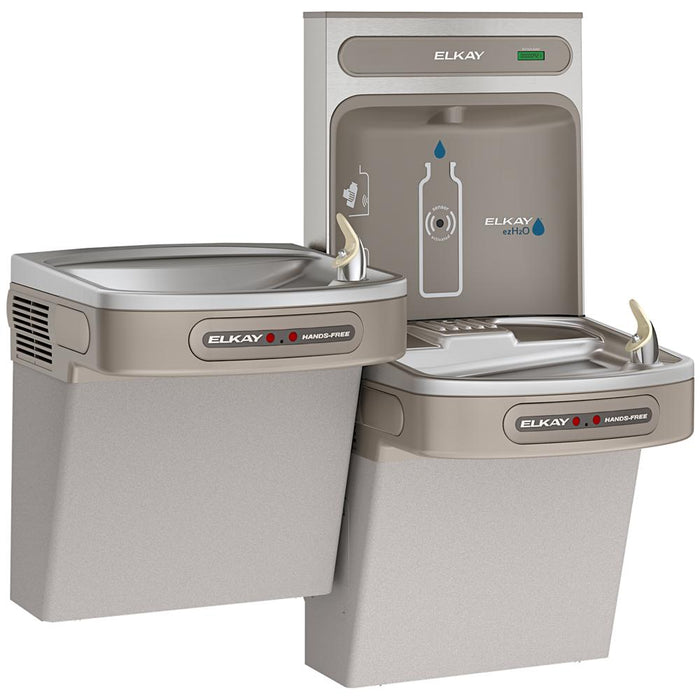 Elkay LZSTLG8WSLK Light Gray ezH2O Bottle Filling Station with Versatile Bi-Level ADA Cooler – Filtered – Refrigerated –  Indoor