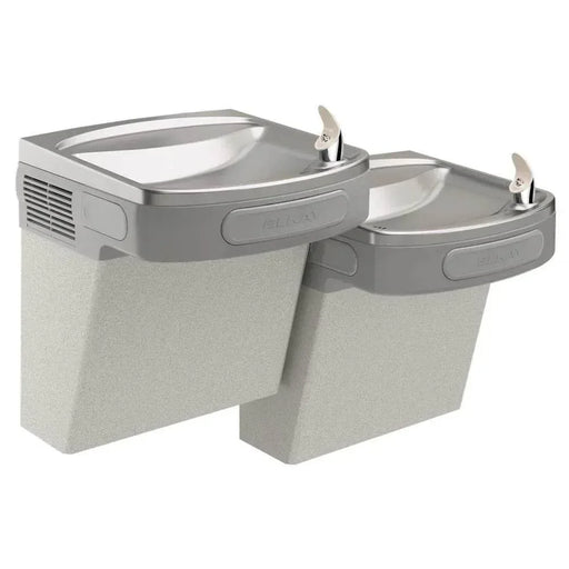 Elkay EZSTLDDLC Wall Mount Bi-Level ADA Cooler – Light Gray Granite, Non-Refrigerated - The Fountain Direct