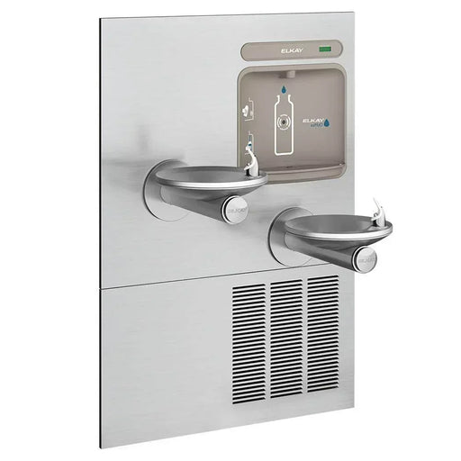 Elkay EZWS-ERPBM28K Stainless Steel ezH2O Bi-Level Drinking Fountain with Bottle Filling Station - The Fountain Direct