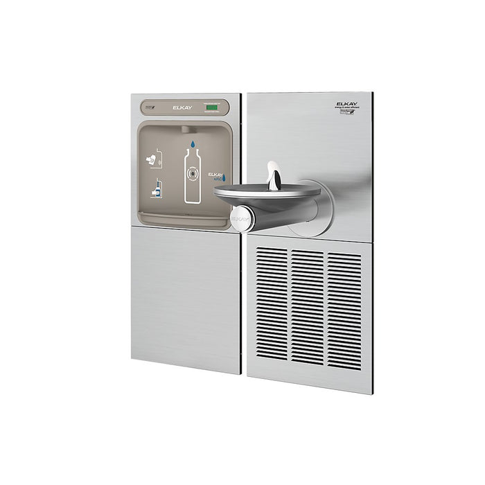 Elkay EZWS-SFGRN8K ezH2O® Bottle Filling Station with SwirlFlo® Fountain – High Efficiency, Non-Filtered, Refrigerated, ADA Compliant, Stainless Steel