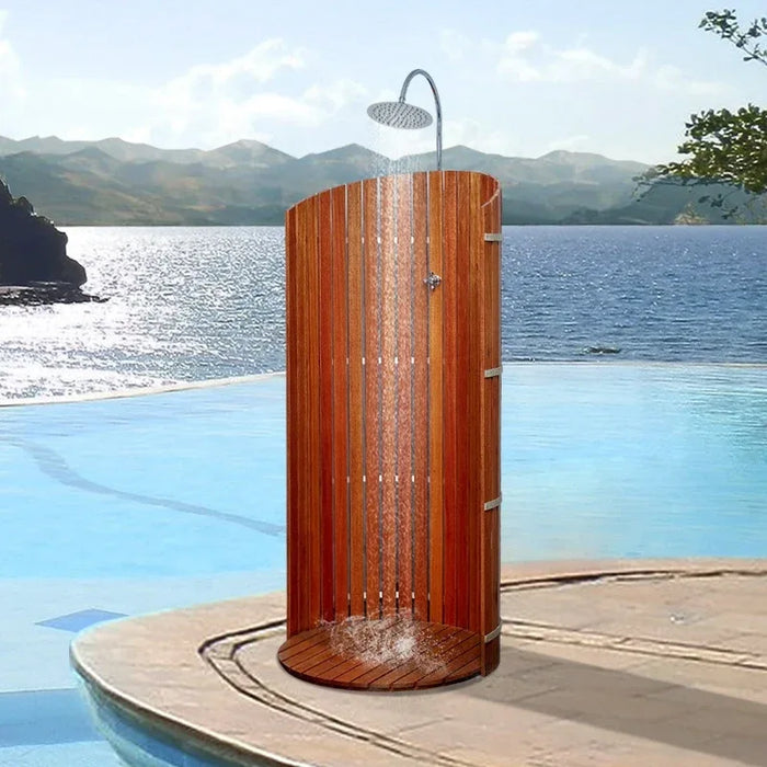 Fontana St. Gallen High End Outdoor Floor Standing Shower Panel - The Fountain Direct 