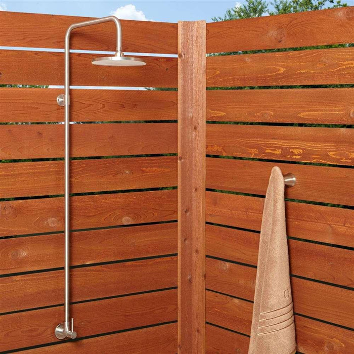 Fontana Steel Outdoor Pool Shower - The Fountain Direct 