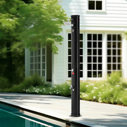 Fontana Saint-Nicolas Black Floor Standing Outdoor Showers - The Fountain Direct 