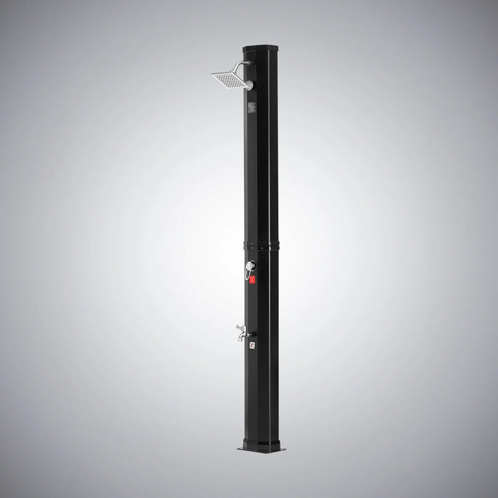 Fontana Saint-Nicolas Black Floor Standing Outdoor Showers - The Fountain Direct 