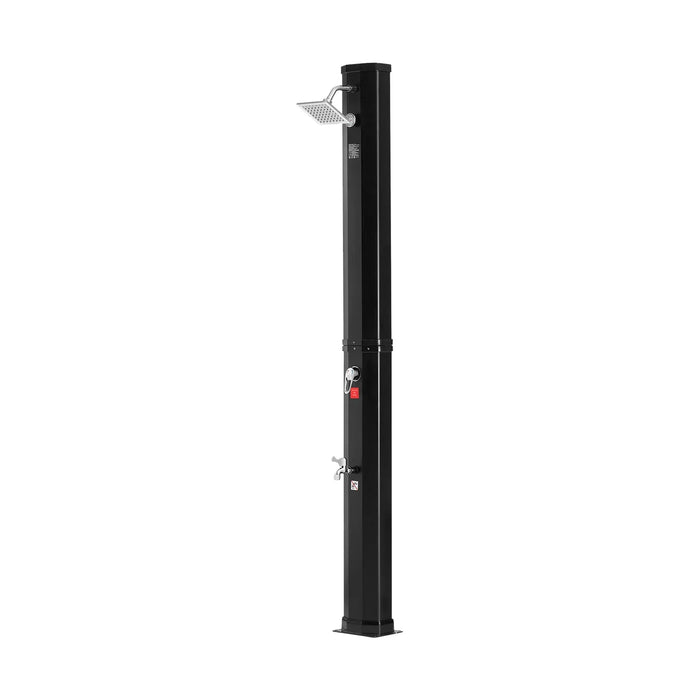 Fontana Saint-Nicolas Black Floor Standing Outdoor Showers - The Fountain Direct 