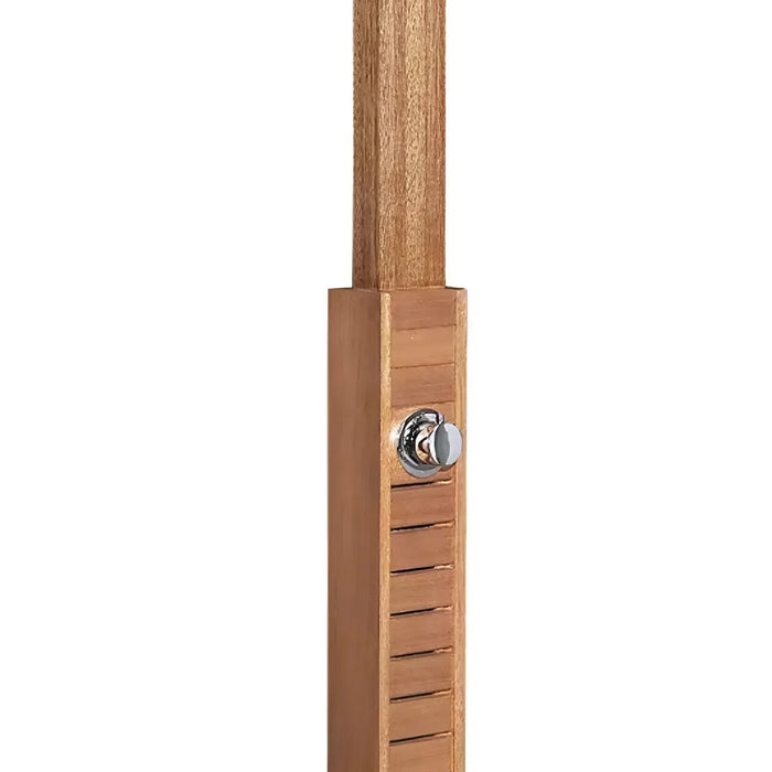 Fontana Nimes Rainfall Floor Stand Wood Outdoor Shower Panel - The Fountain Direct 