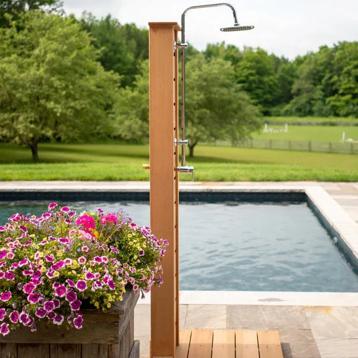 Fontana Cahors Wooden Printed Rainfall Outdoor Shower - The Fountain Direct 