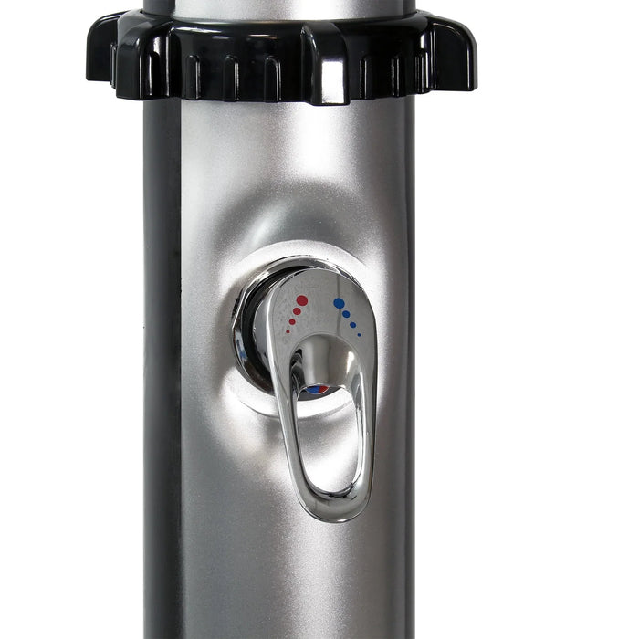 Fontana Clair Black + Sliver Swimming Pool Garden Solar Outdoor Shower - The Fountain Direct 