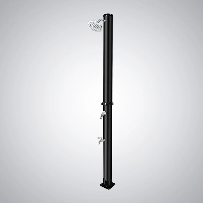 Fontana Frisch Matte Black Outdoor Solar Garden Rain Shower - The Fountain Direct 