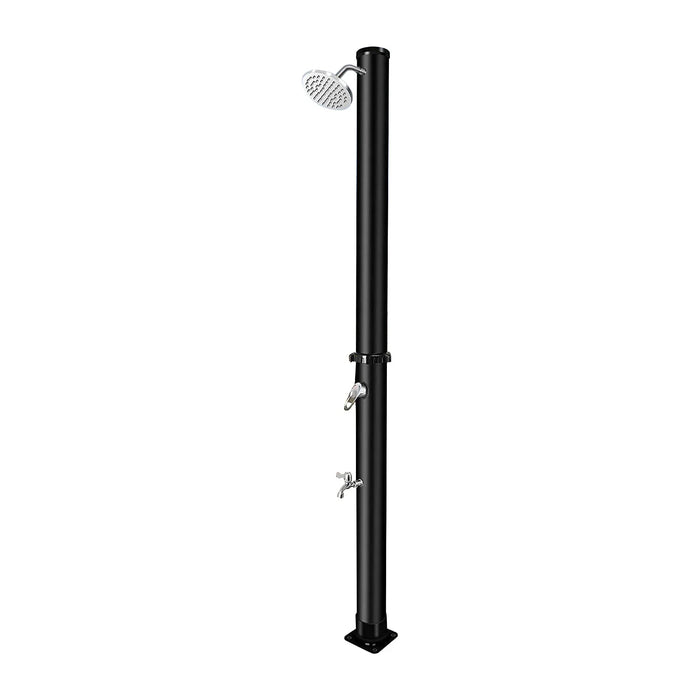 Fontana Frisch Matte Black Outdoor Solar Garden Rain Shower - The Fountain Direct 