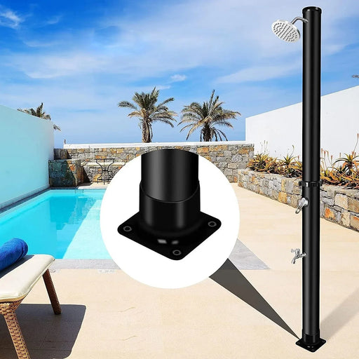 Fontana Frisch Matte Black Outdoor Solar Garden Rain Shower - The Fountain Direct 