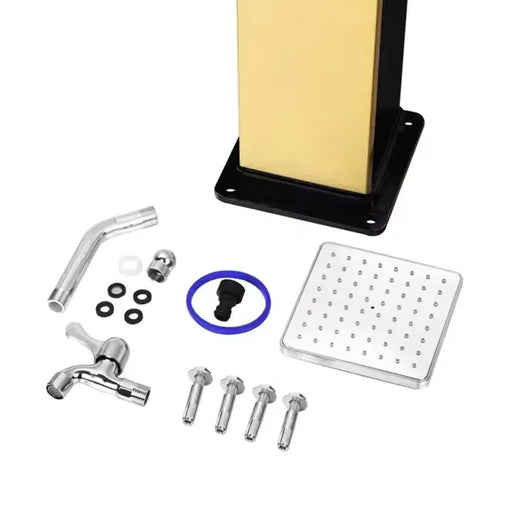 Fontana Elche Golden 40L Energy Saving Outdoor Pool Solar Shower - The Fountain Direct 