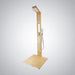 Fontana Ronda Brown Freestanding Wooden Outdoor Shower Panel - The Fountain Direct 