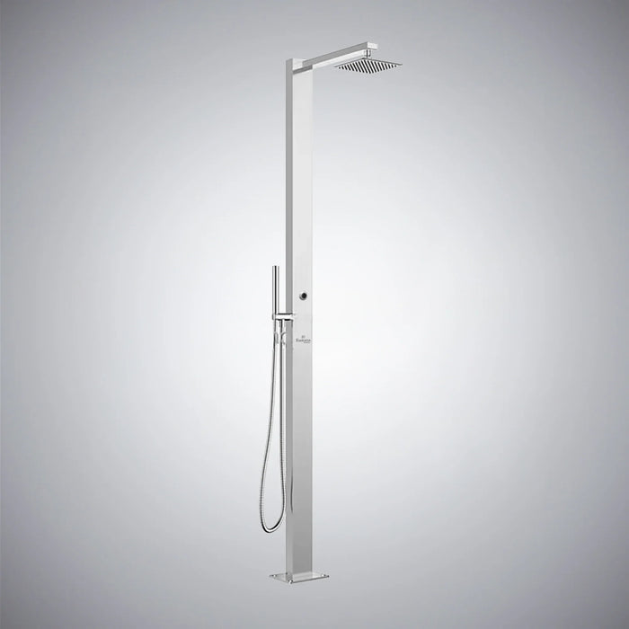 Fontana Bisceglie Chrome Outdoor Shower Set Thermostatic - The Fountain Direct 