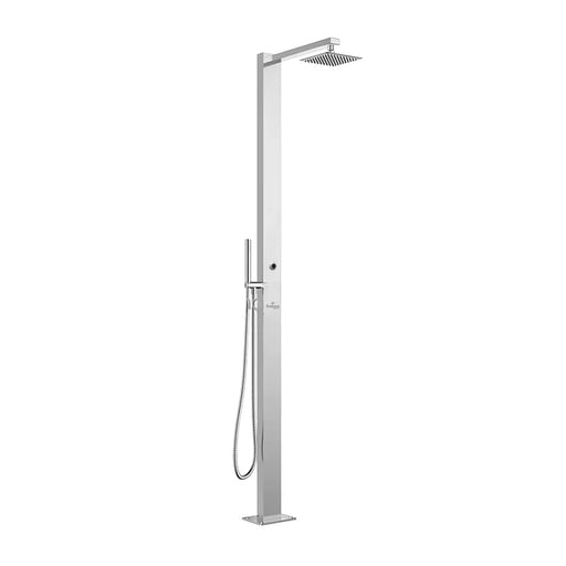 Fontana Bisceglie Chrome Outdoor Shower Set Thermostatic - The Fountain Direct 