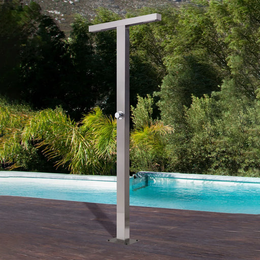 Fontana Montmorency Brushed Stainless Steel Outdoor Shower - The Fountain Direct 