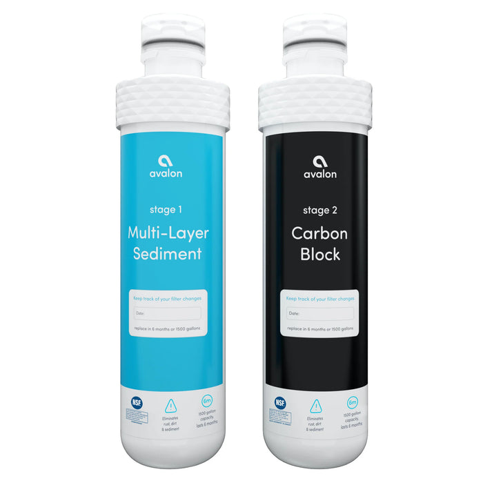 Avalon Dual Replacement Water Filters – For Bottleless Coolers with Two-Stage Filtration