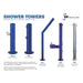 Stern-Williams 6800 Beach Shower Towers – ADA Compliant, Available 6825 model with Grab Bars - The Fountain Direct