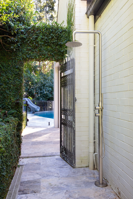 Lamez Silver 316L Marine Grade Stainless Steel Pool Shower – Brushed Nickel Finish