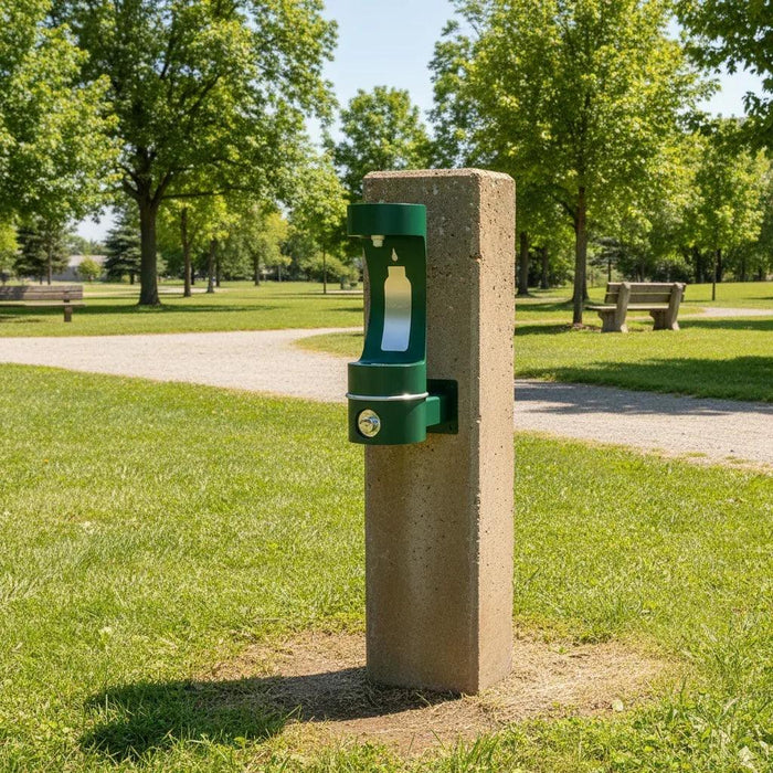Elkay LK4405BFEVG Outdoor Wall-Mounted Bottle Filler – Single Arm Design - The Fountain Direct