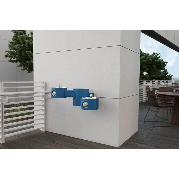 Elkay LK4406EVG Wall-Mounted Bi-Level Outdoor Drinking Fountain - The Fountain Direct